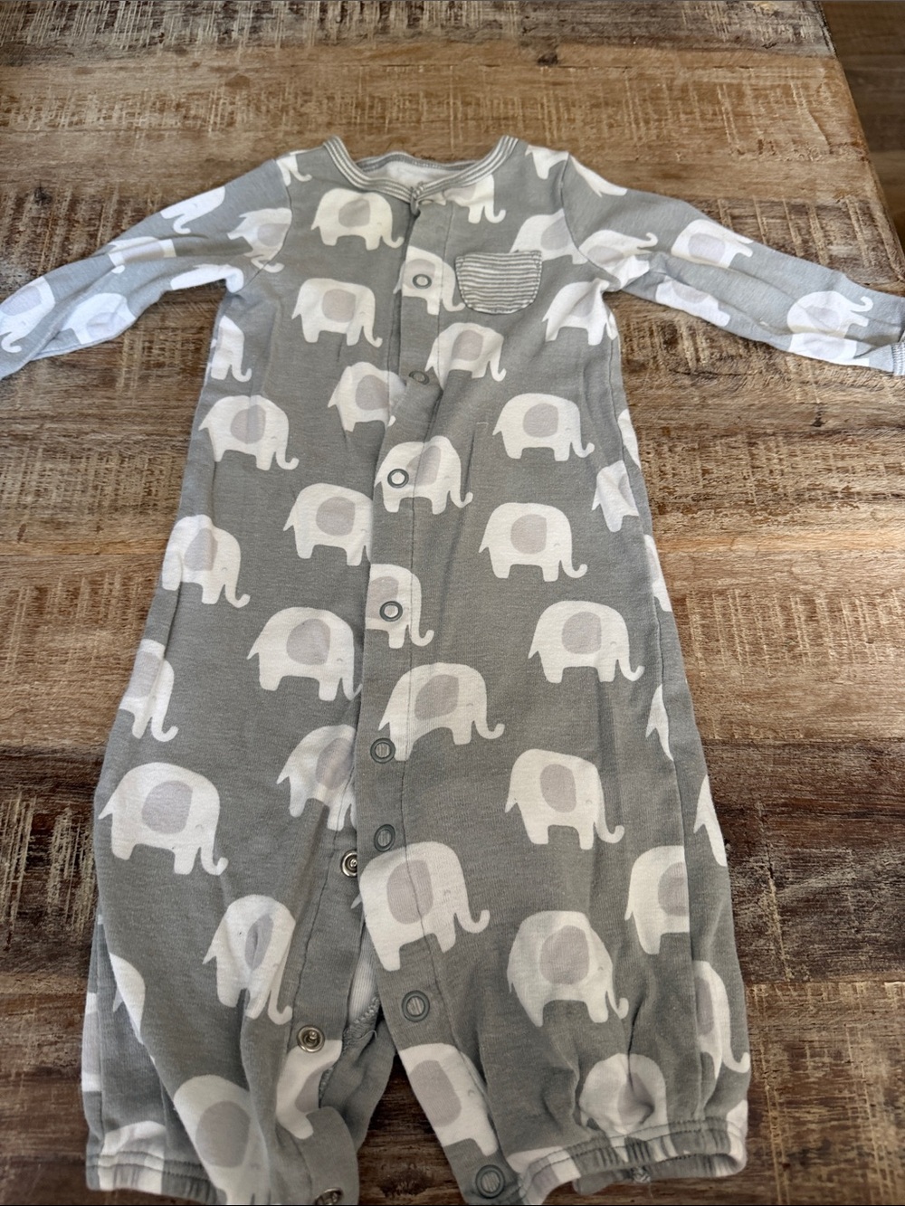 Carter's Gray and White Elephant Sleep Sack Pajamas